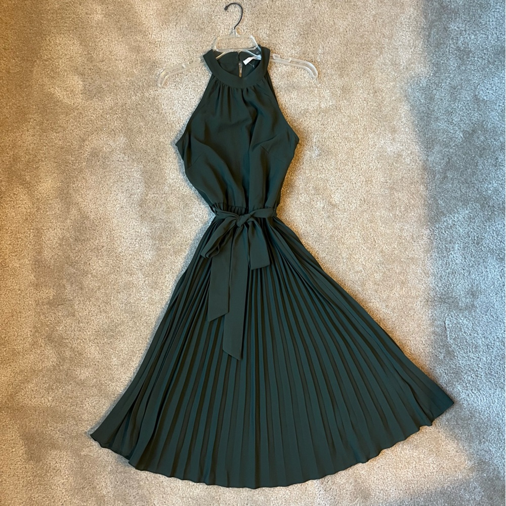 Kirundo Green Cinched-Waist Dress